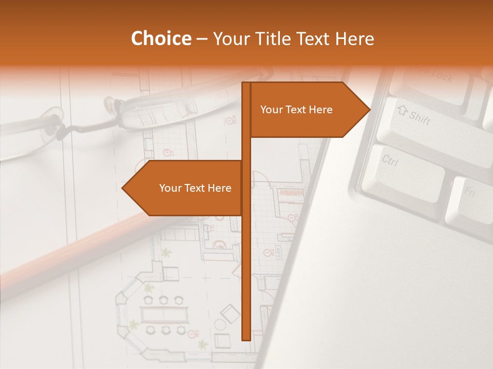 Architectural Plan Pencil PowerPoint Template