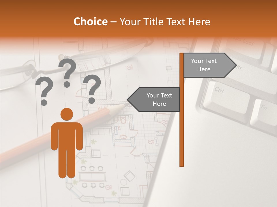 Architectural Plan Pencil PowerPoint Template