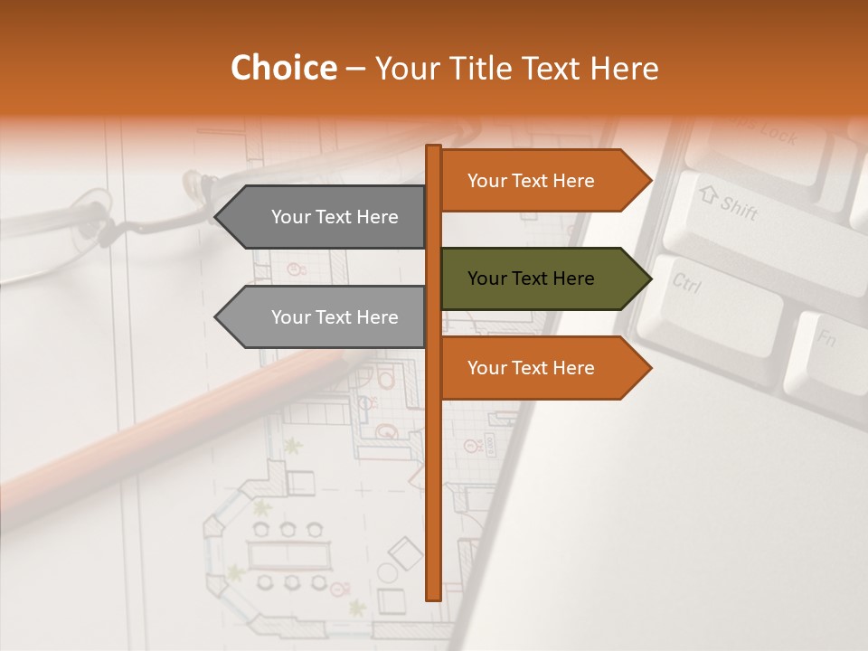 Architectural Plan Pencil PowerPoint Template