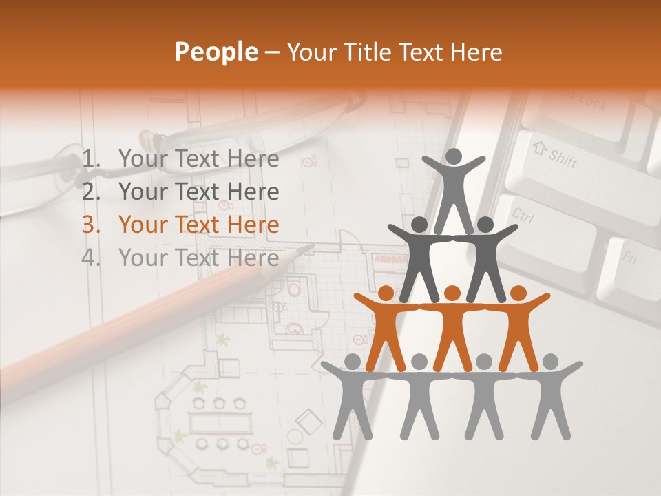 Architectural Plan Pencil PowerPoint Template