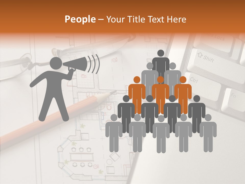 Architectural Plan Pencil PowerPoint Template