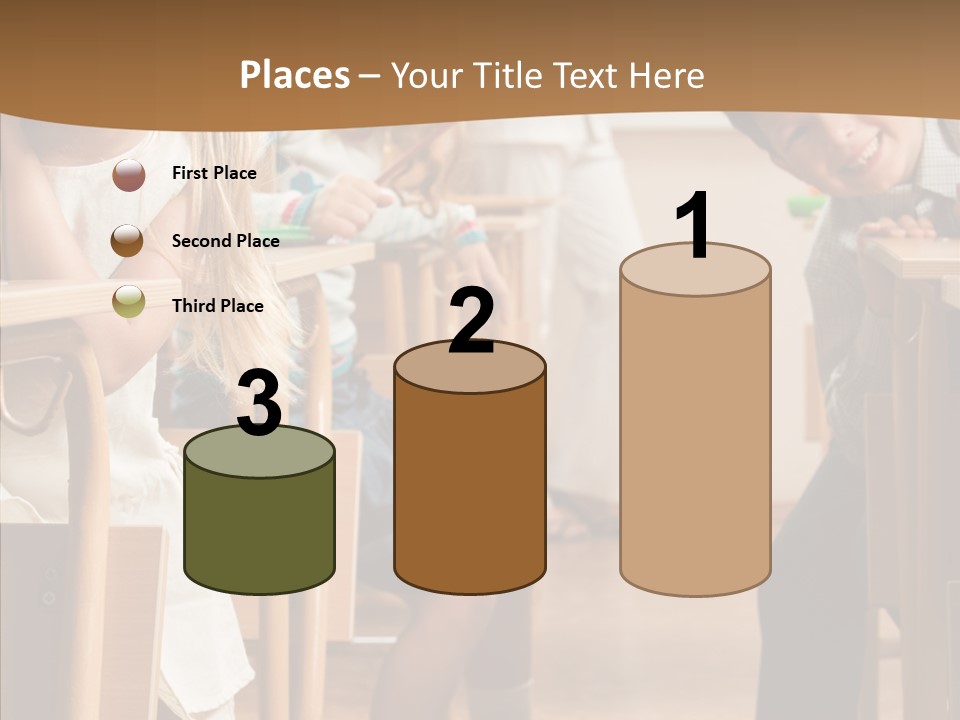 Cute Schoolkid Person PowerPoint Template