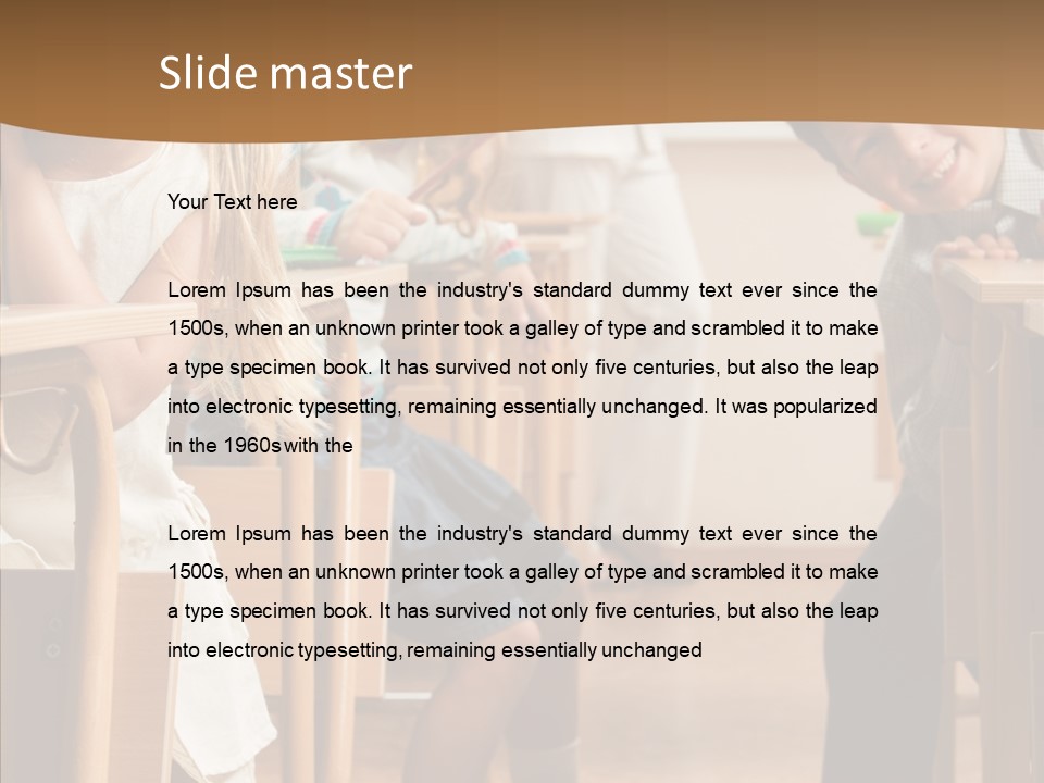 Cute Schoolkid Person PowerPoint Template