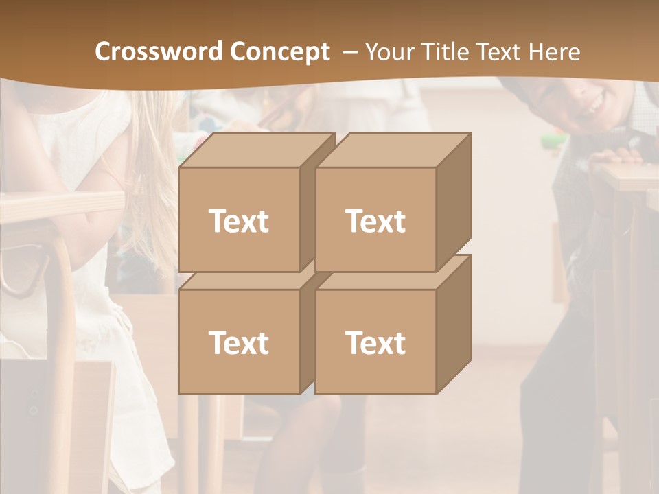 Cute Schoolkid Person PowerPoint Template