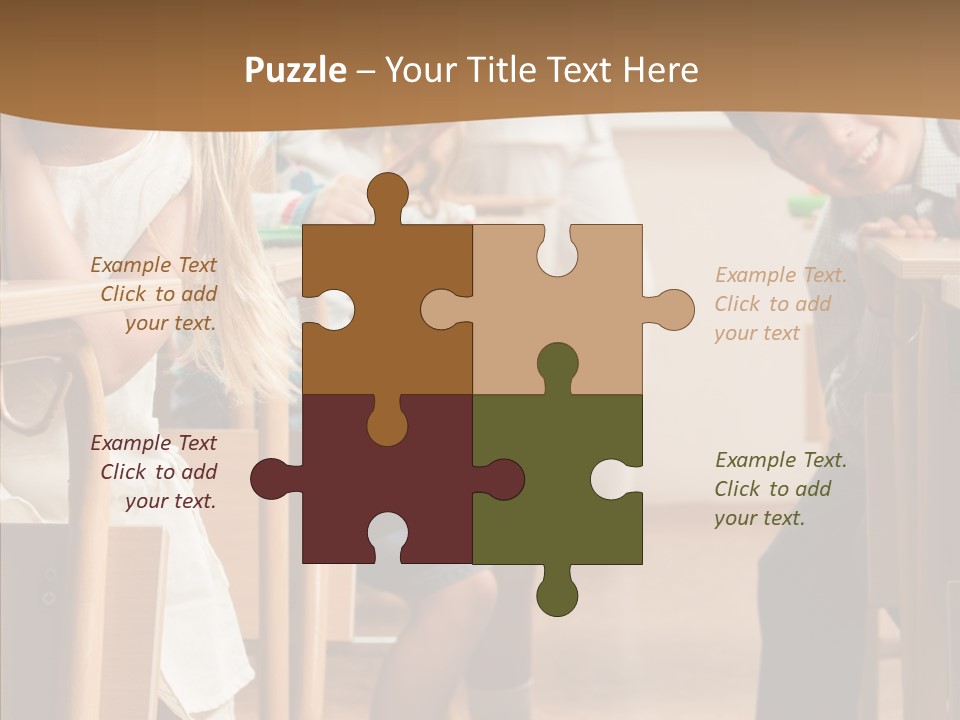 Cute Schoolkid Person PowerPoint Template