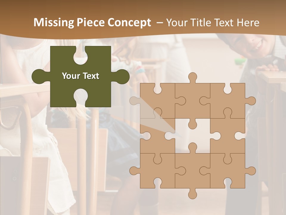 Cute Schoolkid Person PowerPoint Template