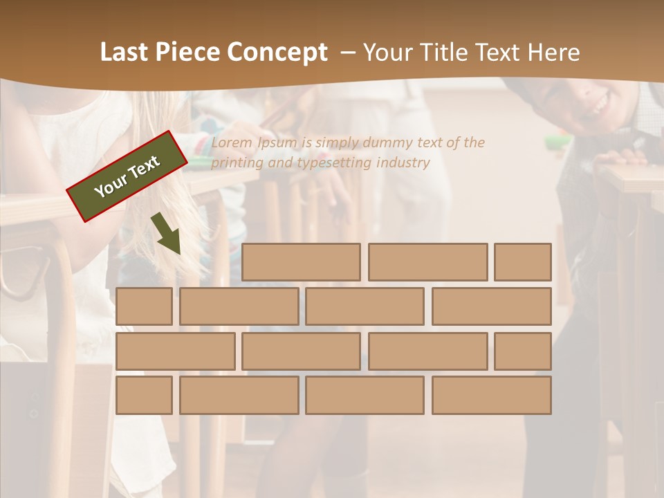 Cute Schoolkid Person PowerPoint Template