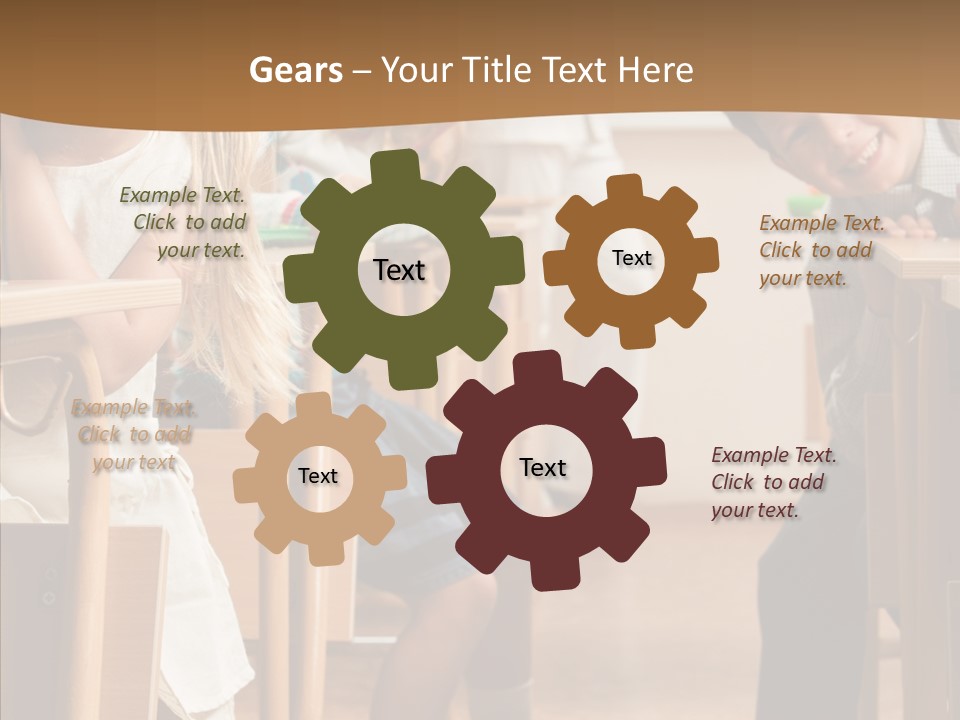 Cute Schoolkid Person PowerPoint Template