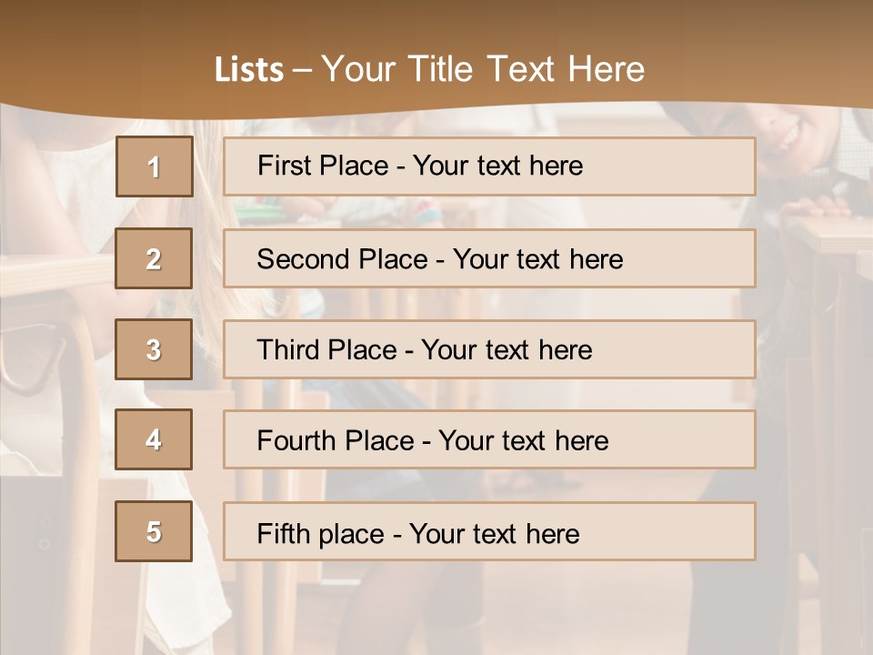 Cute Schoolkid Person PowerPoint Template