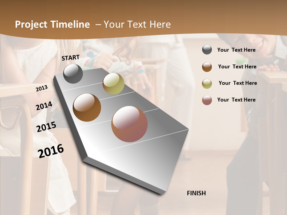 Cute Schoolkid Person PowerPoint Template