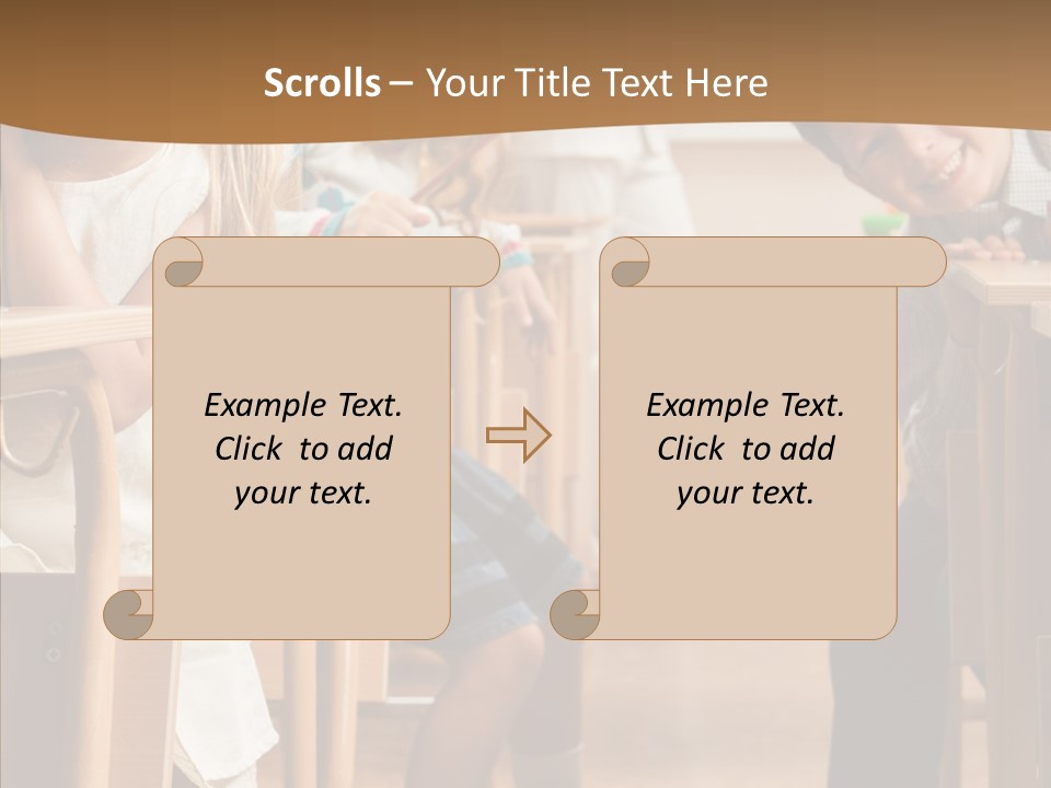 Cute Schoolkid Person PowerPoint Template