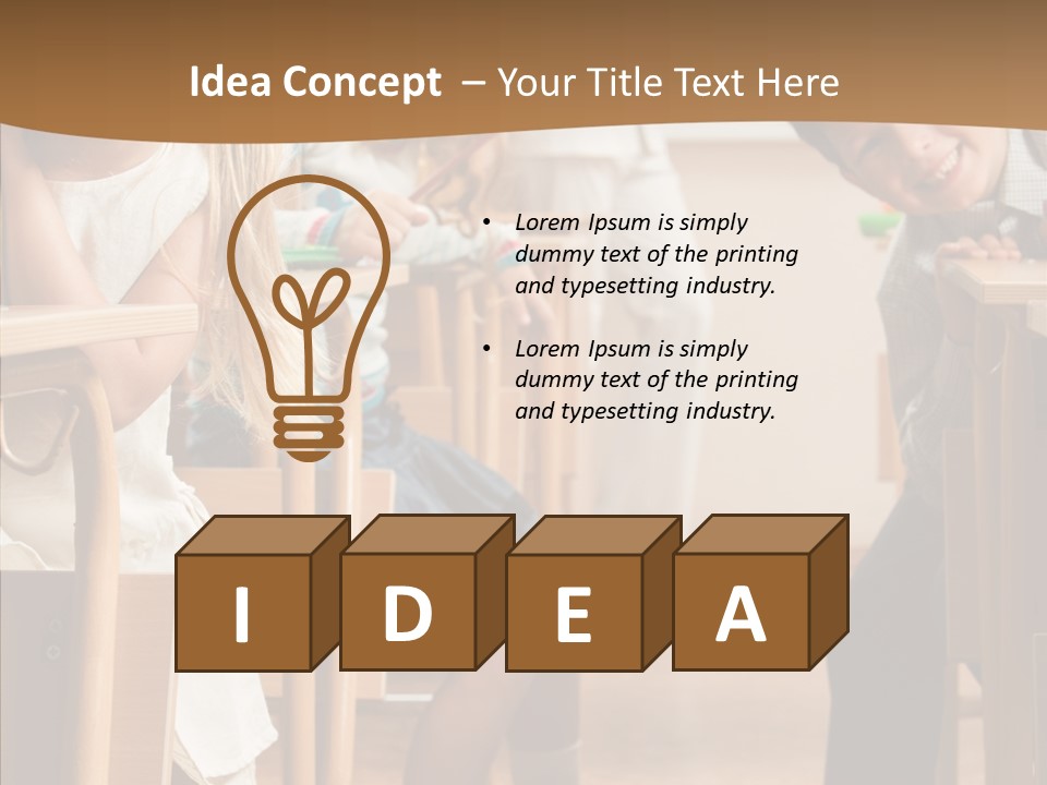 Cute Schoolkid Person PowerPoint Template