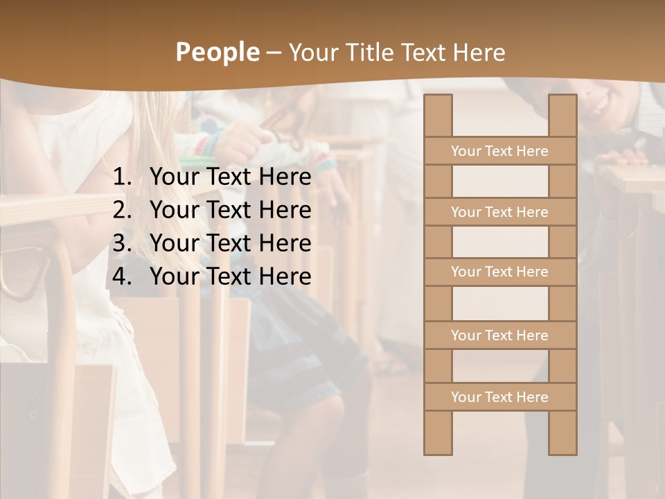 Cute Schoolkid Person PowerPoint Template