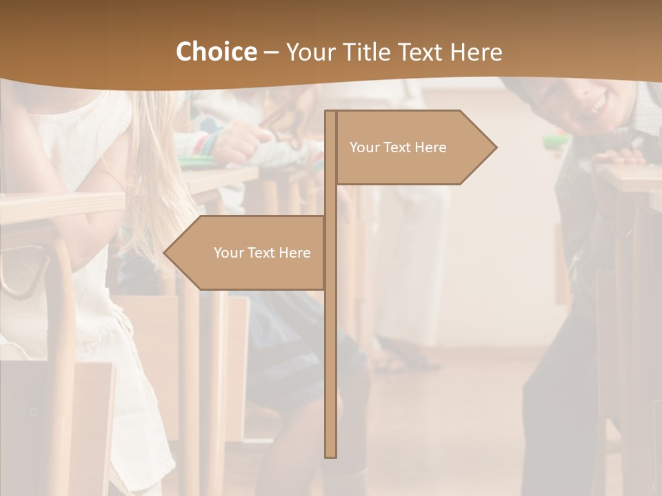 Cute Schoolkid Person PowerPoint Template