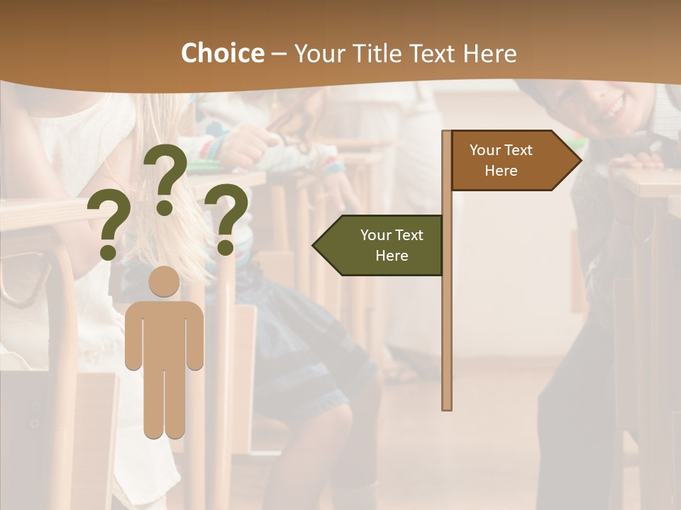 Cute Schoolkid Person PowerPoint Template