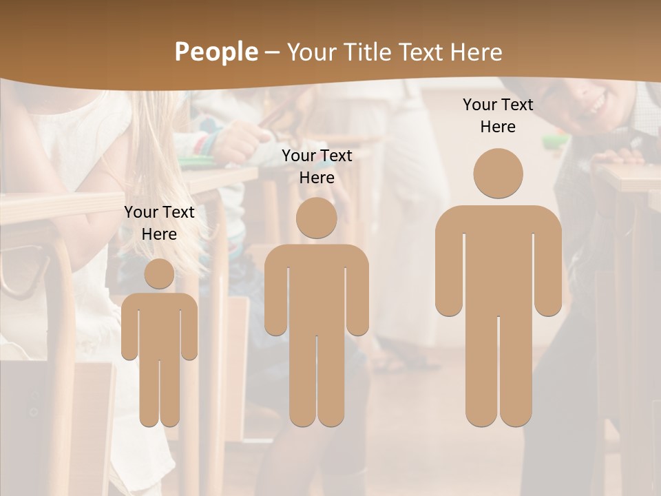 Cute Schoolkid Person PowerPoint Template