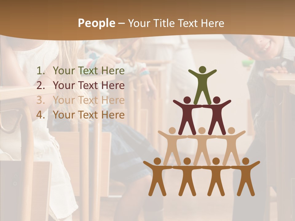 Cute Schoolkid Person PowerPoint Template