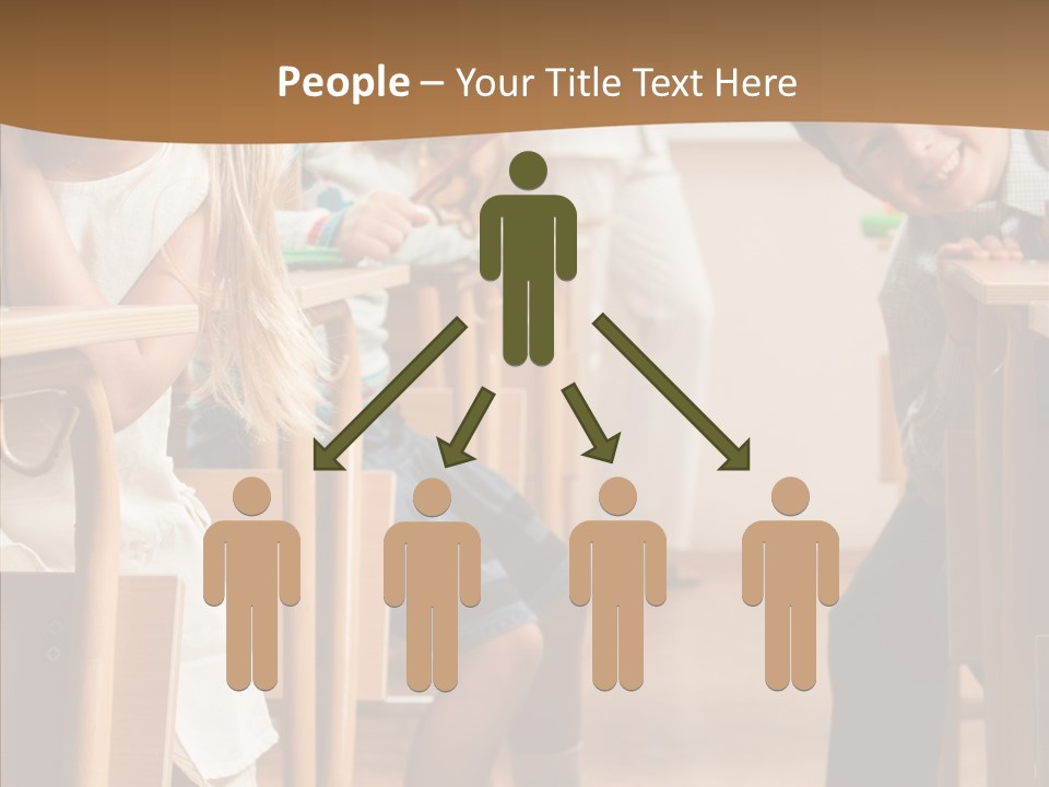 Cute Schoolkid Person PowerPoint Template