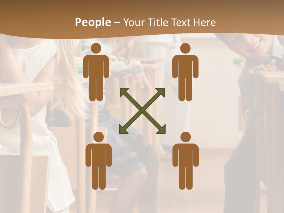 Cute Schoolkid Person PowerPoint Template