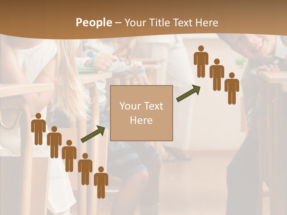 Cute Schoolkid Person PowerPoint Template