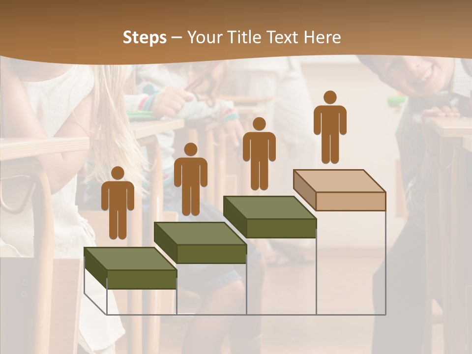 Cute Schoolkid Person PowerPoint Template