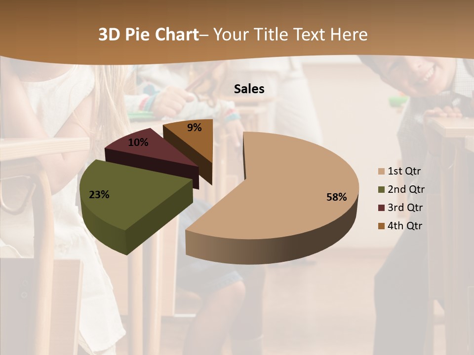 Cute Schoolkid Person PowerPoint Template