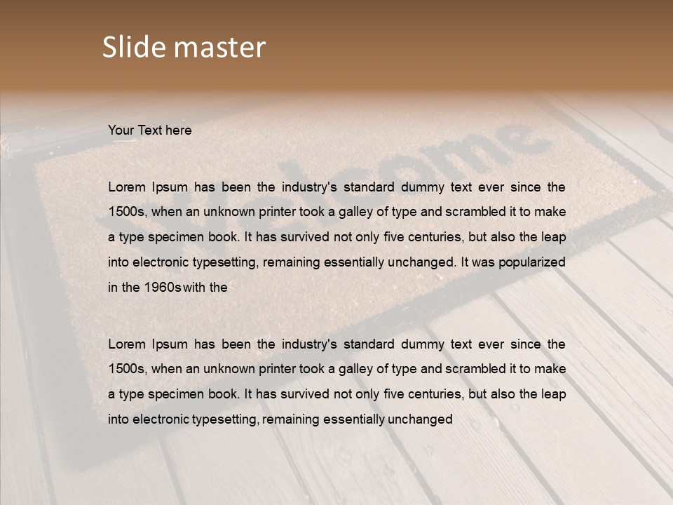 Home Furnishings Decorations Welcome PowerPoint Template