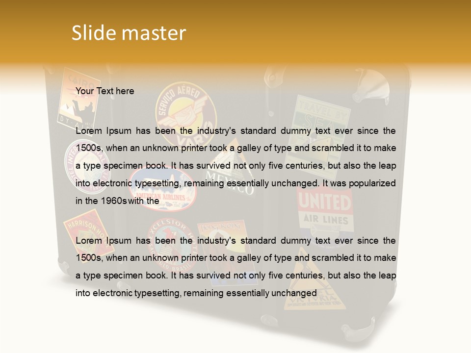 Trip Leather Sticker PowerPoint Template