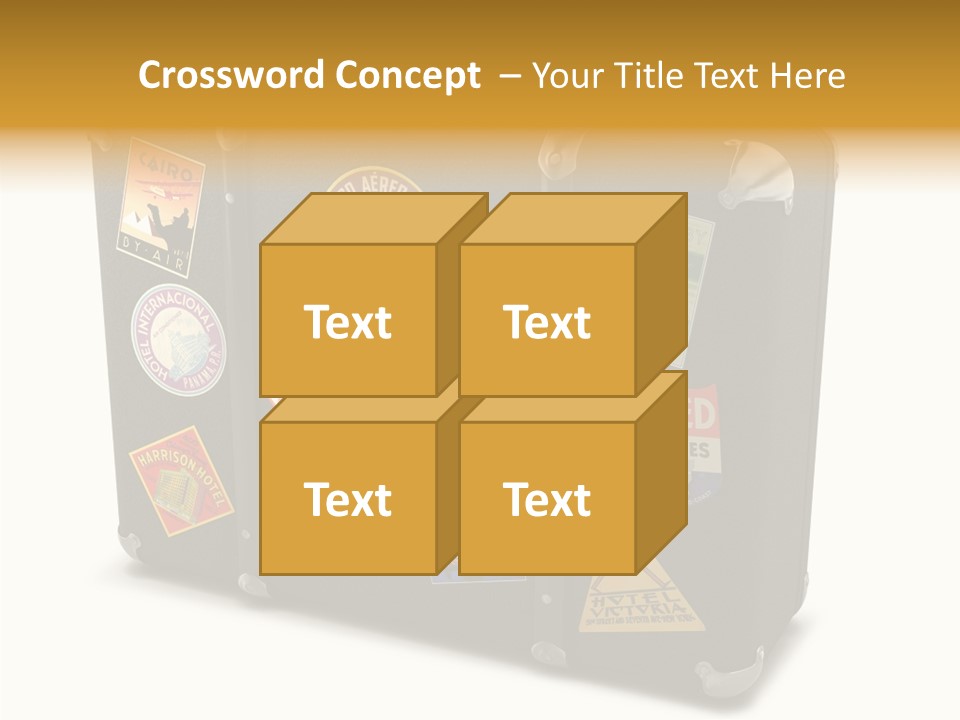 Trip Leather Sticker PowerPoint Template