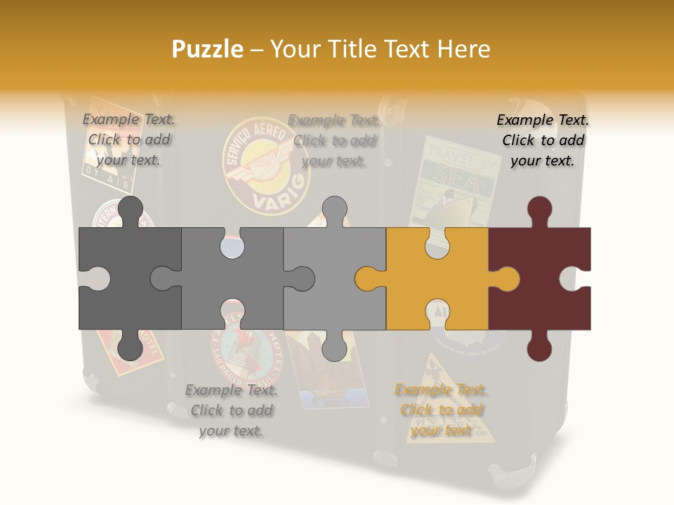 Trip Leather Sticker PowerPoint Template