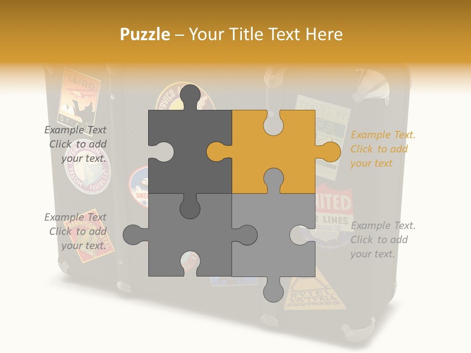 Trip Leather Sticker PowerPoint Template