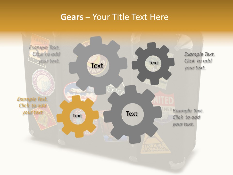 Trip Leather Sticker PowerPoint Template