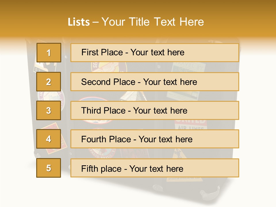 Trip Leather Sticker PowerPoint Template