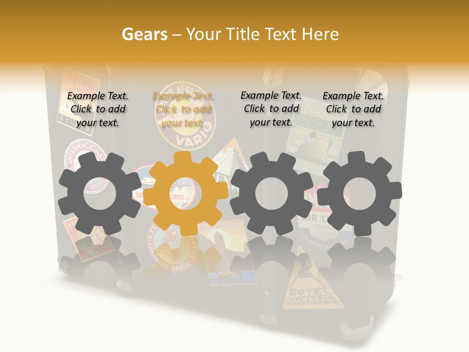 Trip Leather Sticker PowerPoint Template