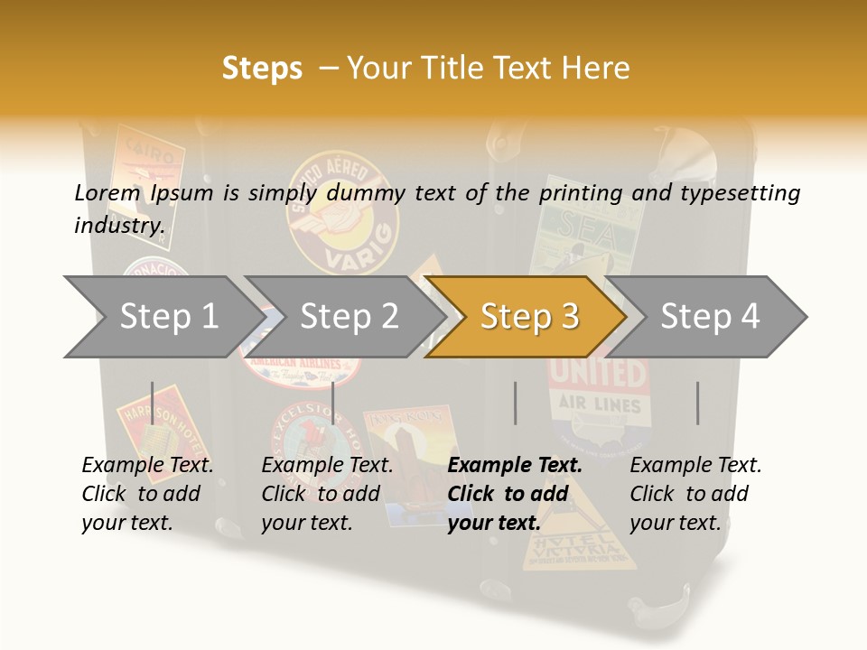 Trip Leather Sticker PowerPoint Template