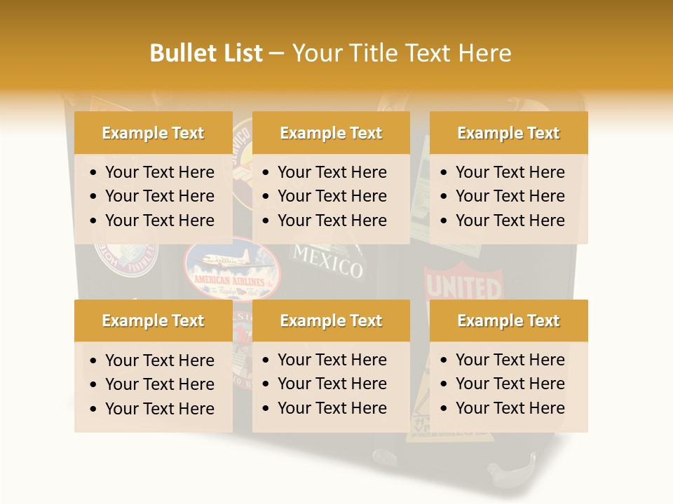 Trip Leather Sticker PowerPoint Template