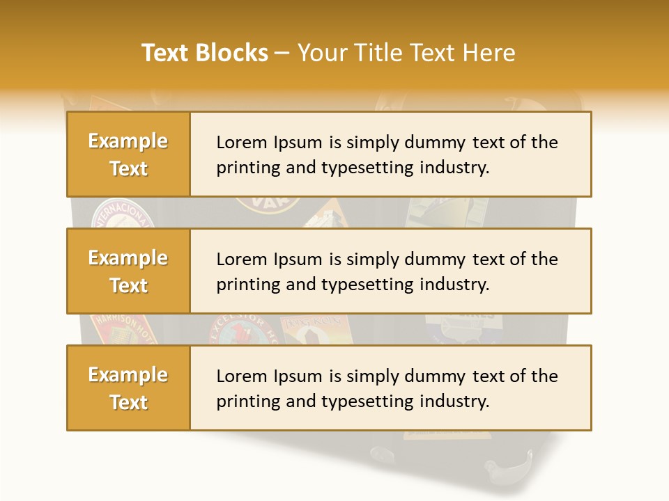 Trip Leather Sticker PowerPoint Template