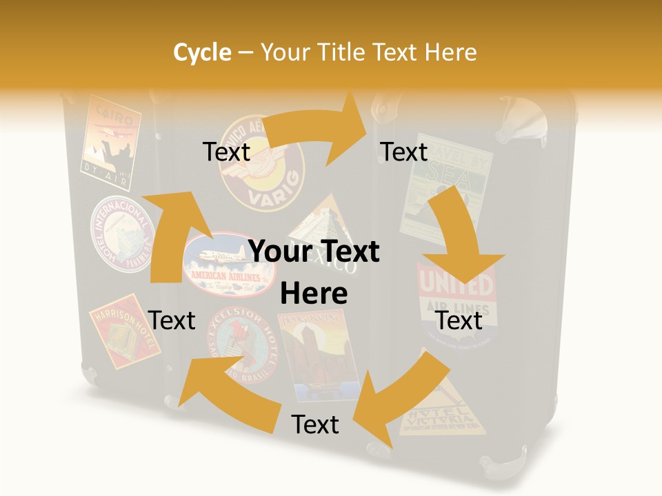 Trip Leather Sticker PowerPoint Template