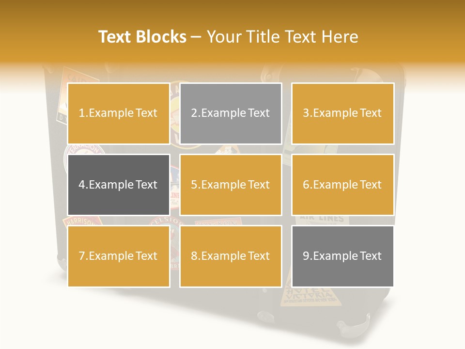 Trip Leather Sticker PowerPoint Template