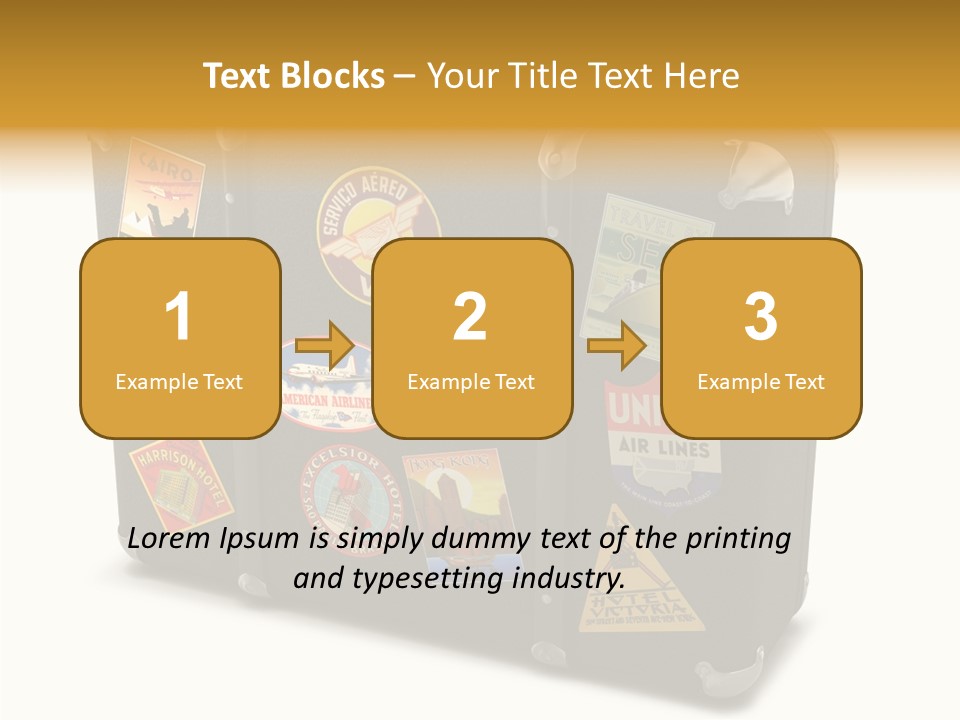 Trip Leather Sticker PowerPoint Template