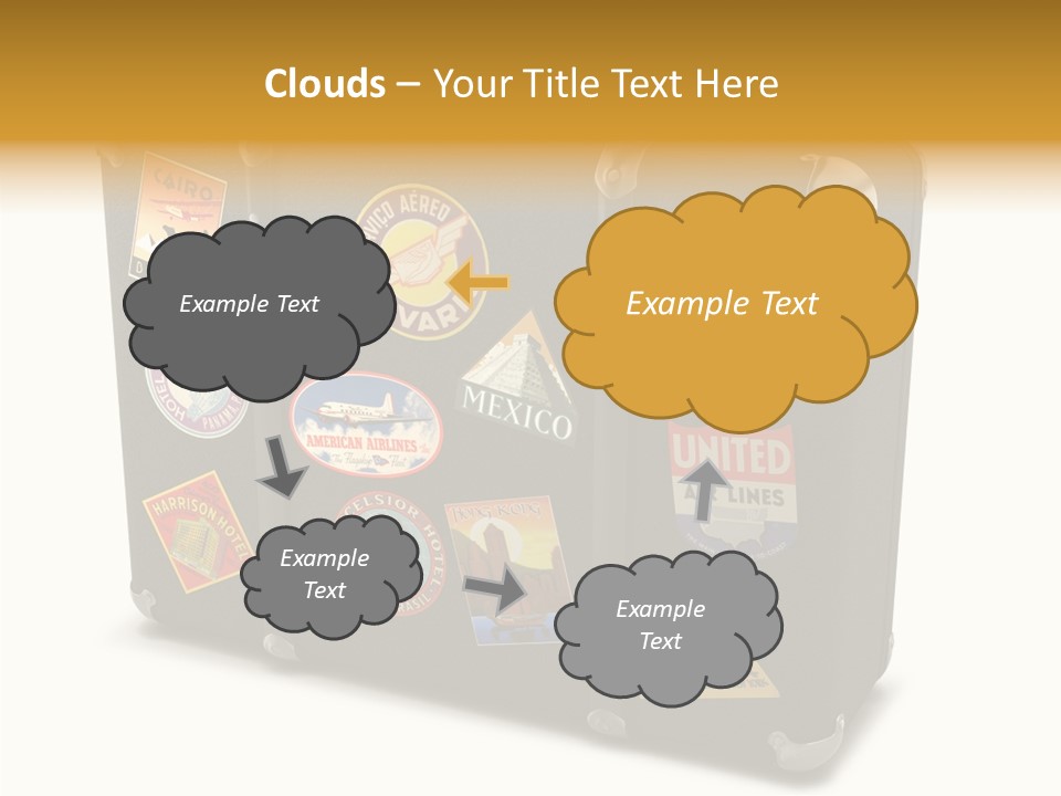 Trip Leather Sticker PowerPoint Template