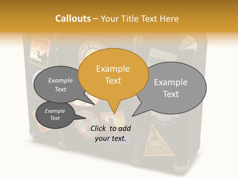 Trip Leather Sticker PowerPoint Template