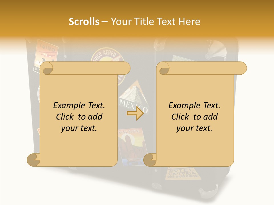 Trip Leather Sticker PowerPoint Template