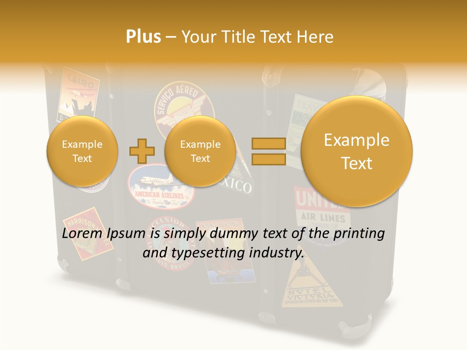 Trip Leather Sticker PowerPoint Template