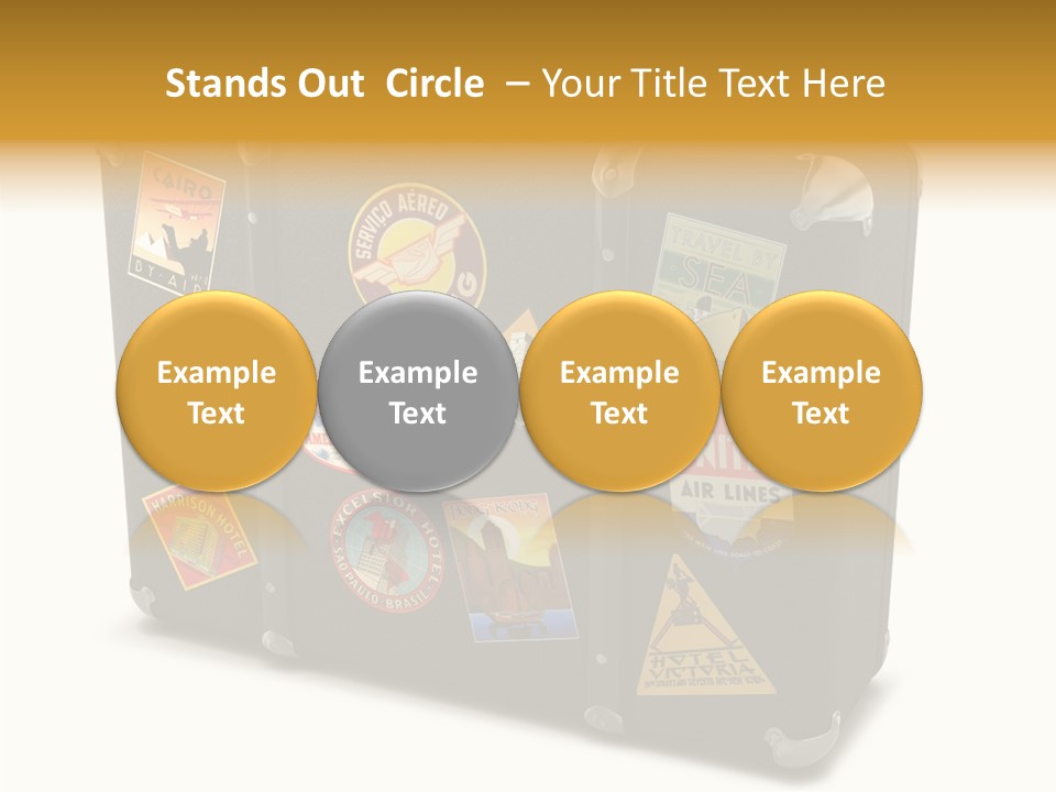 Trip Leather Sticker PowerPoint Template