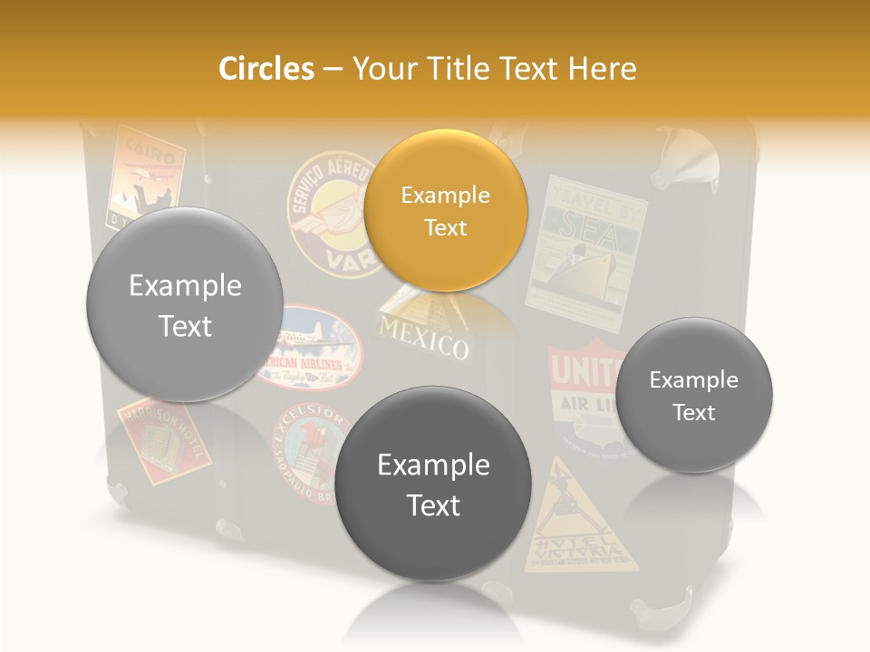 Trip Leather Sticker PowerPoint Template