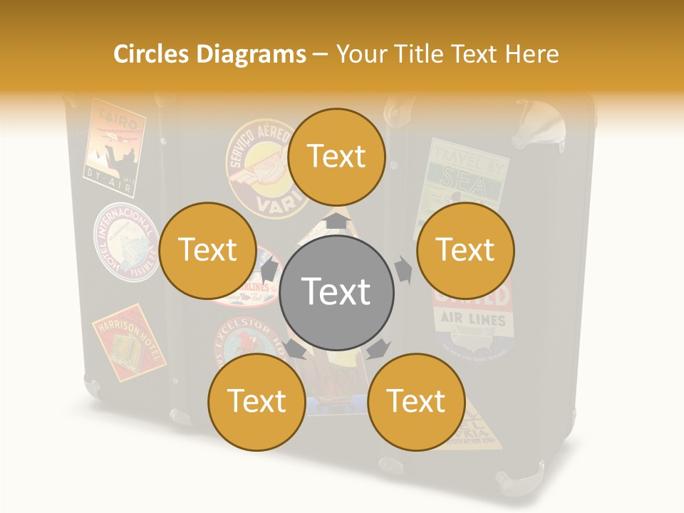 Trip Leather Sticker PowerPoint Template