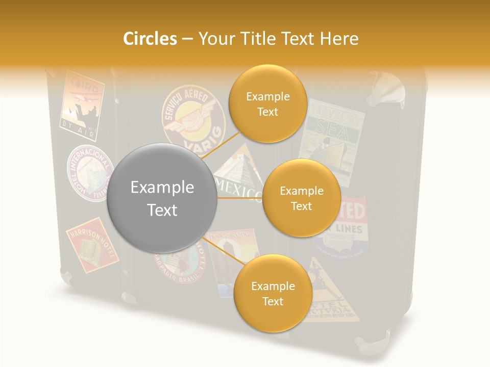 Trip Leather Sticker PowerPoint Template