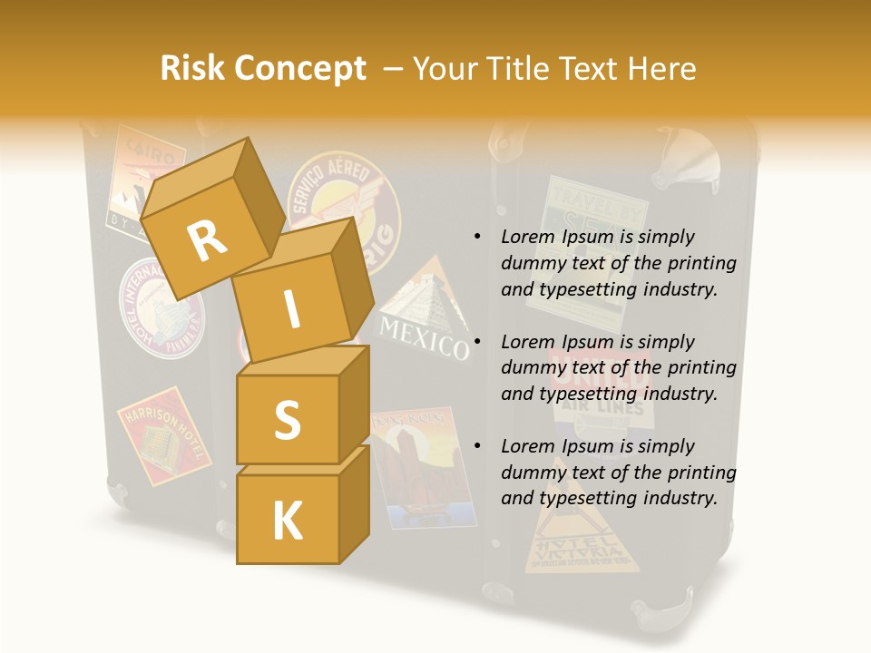 Trip Leather Sticker PowerPoint Template