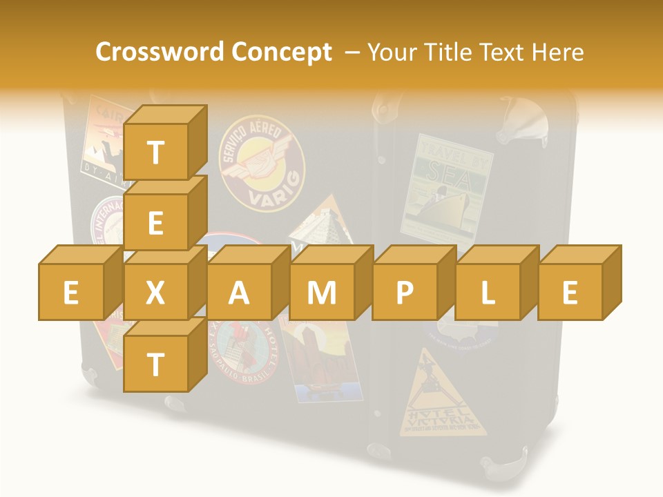 Trip Leather Sticker PowerPoint Template